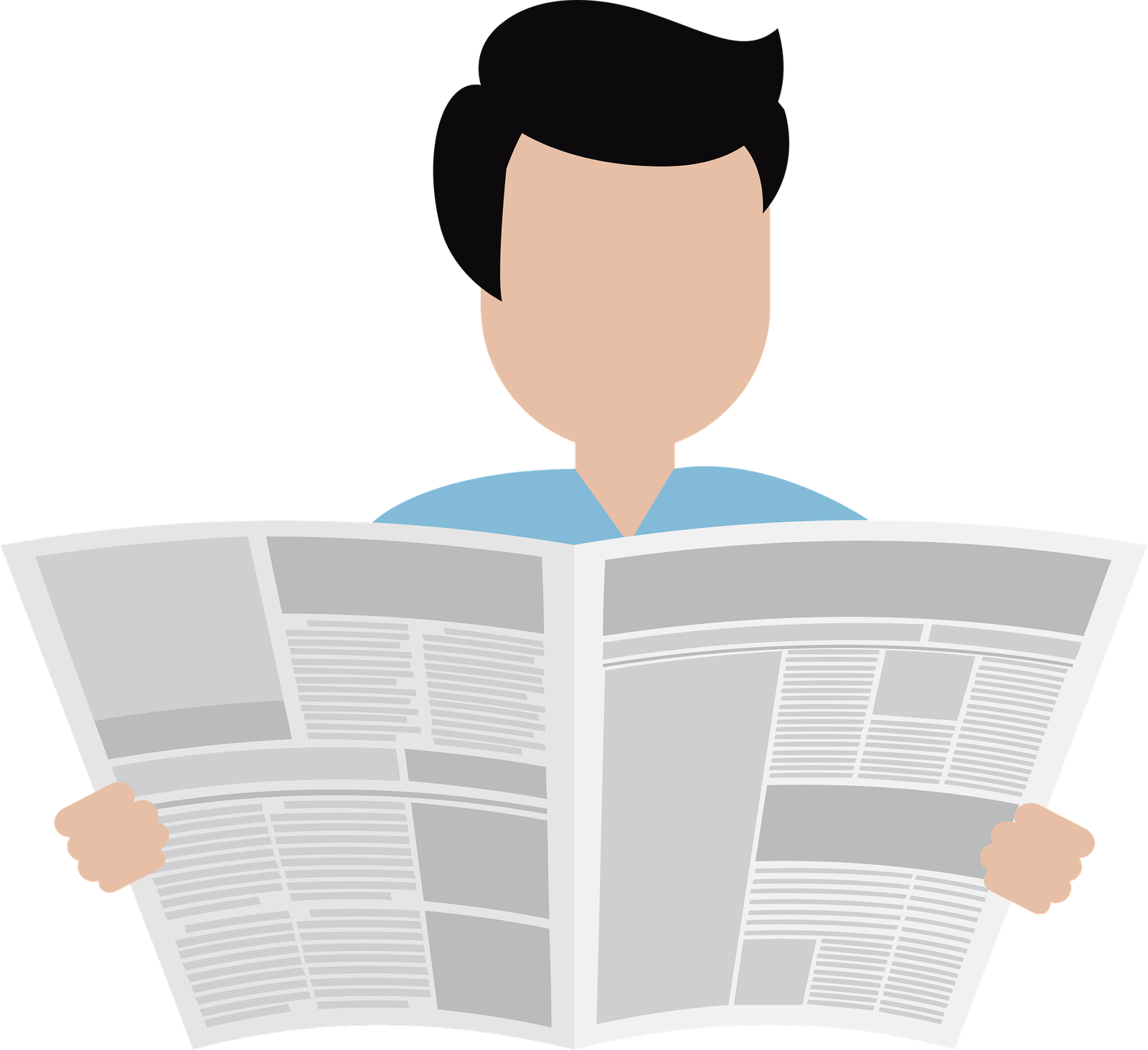 Krant met nieuws artikelen