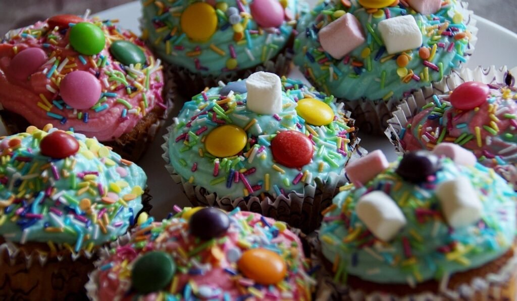 Regenboog Cupcake taartjes