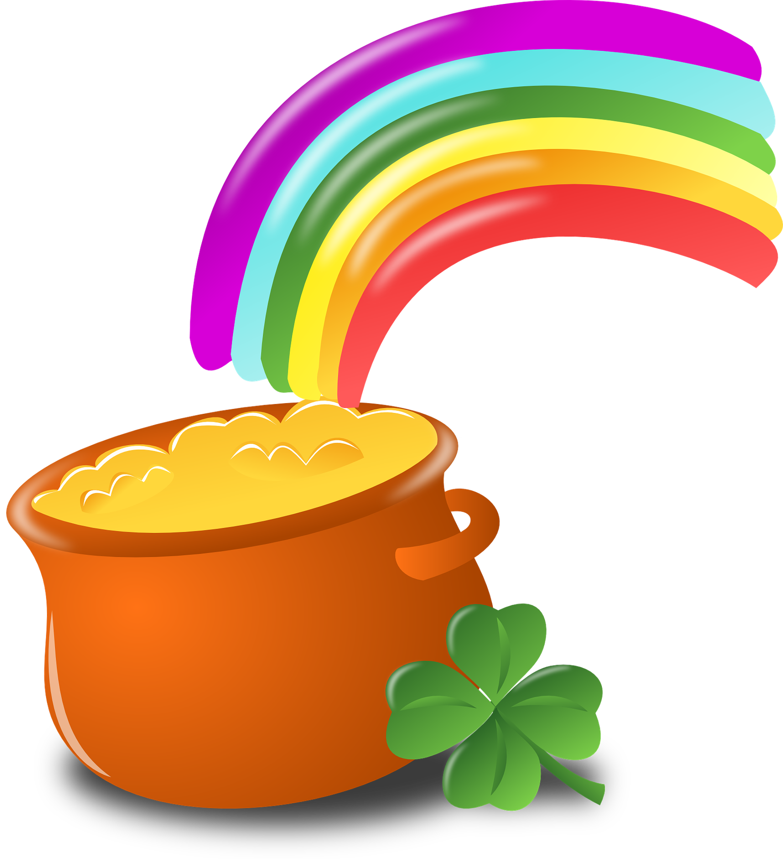 Regenboog pot met geld